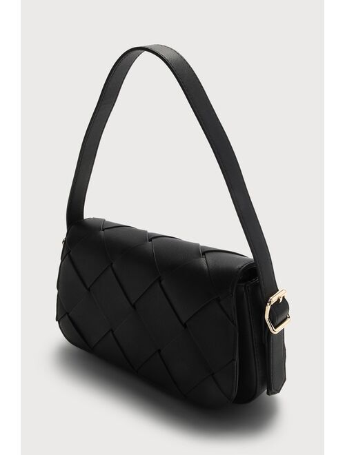 Lulus Cute and Casual Black Woven Handbag