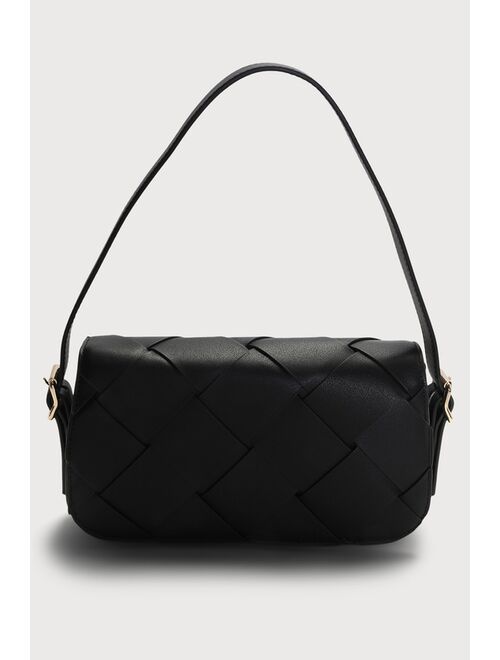 Lulus Cute and Casual Black Woven Handbag