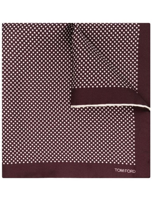 TOM FORD polka dot-print pocket square