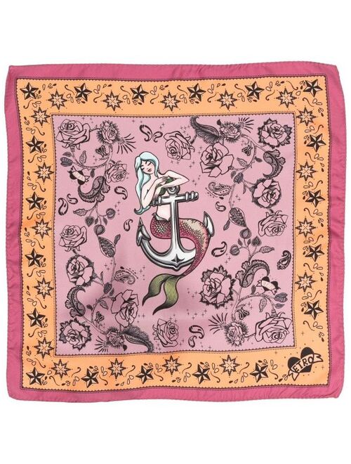 ETRO graphic-print silk pocket square