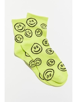 UO Happy Face Crew Sock