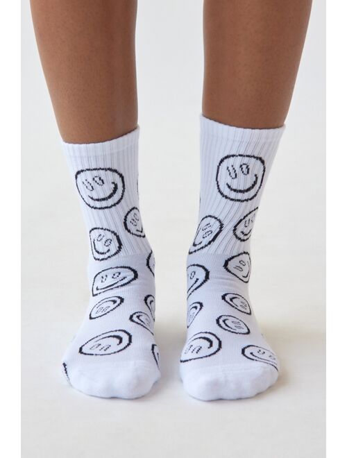 Urban Outfitters UO Happy Face Crew Sock