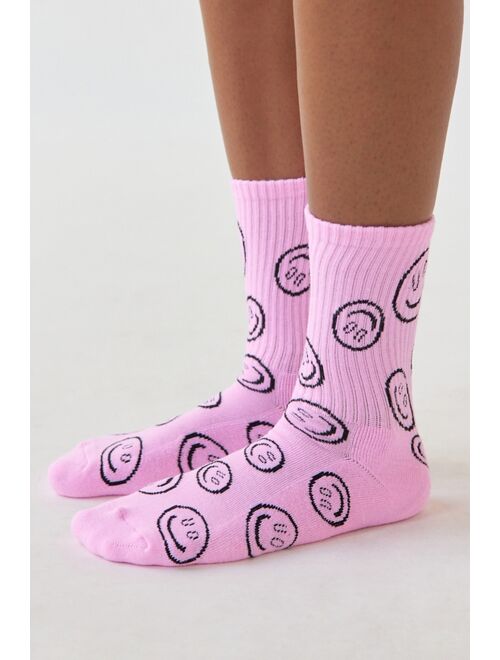 Urban Outfitters UO Happy Face Crew Sock