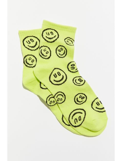 Urban Outfitters UO Happy Face Crew Sock