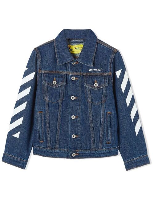 Off-White Kids Arrows-print denim jacket