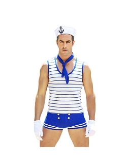 BlueSpace Men's Costume Sexy Cosplay Uniform Set Role Play Costumes Lingerie for Halloween Party