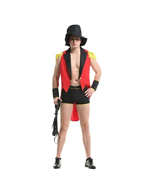 Odizli Men's Sexy Night Club Men's Exotic Halloween Costumes Pirate Cowboy Priest Vampire Ringmaster Cosplay Outfits