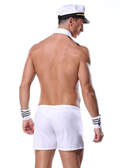 QinMi Lover Men Sexy Sailor Halloween Costume Outfit Lingerie