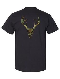 Venado Mens Graphic Tees Big Buck Whitetail Camo Graphic T-Shirt