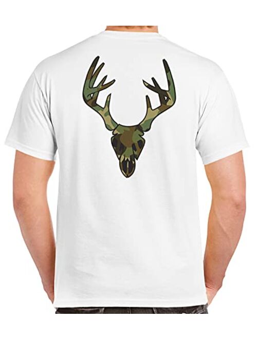 Venado Mens Graphic Tees Big Buck Whitetail Camo Graphic T-Shirt