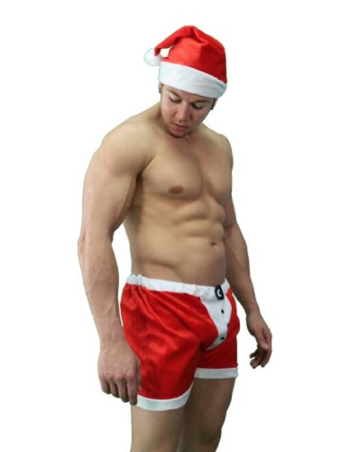 Nds Wear Sexy Christmas Holiday Boxer Set - Men's Sexy Santa Clause Halloween Costume for Men Red