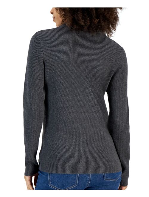 Karen Scott KAREN SCOTT Women's Mock-Neck Sweater, Created for Macy's