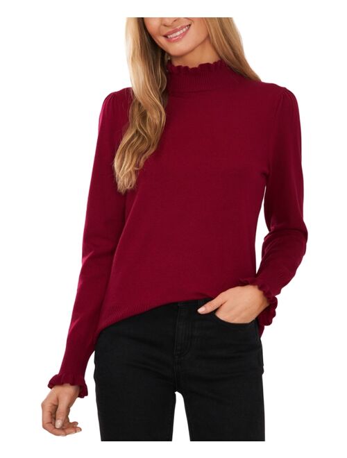 CeCe CECE Women's Mock Neck Long Sleeve Sweater