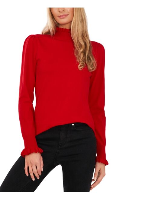 CeCe CECE Women's Mock Neck Long Sleeve Sweater