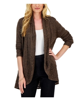 Karen Scott KAREN SCOTT Women's Turbo Shawl-Collar Cardigan, Created for Macy's