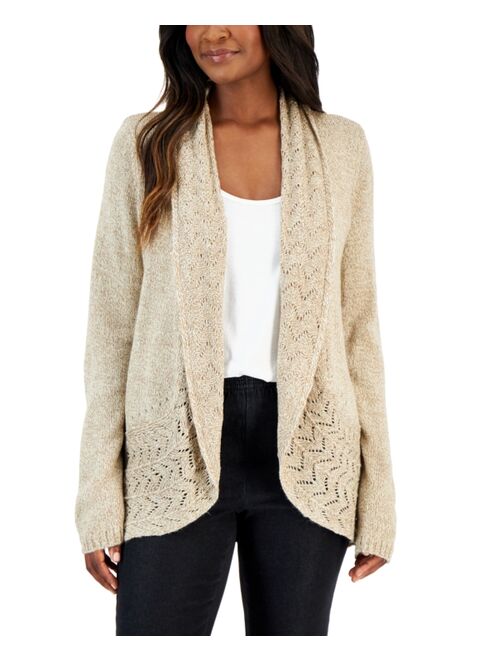 Karen Scott KAREN SCOTT Women's Turbo Shawl-Collar Cardigan, Created for Macy's