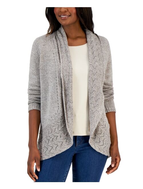 Karen Scott KAREN SCOTT Women's Turbo Shawl-Collar Cardigan, Created for Macy's