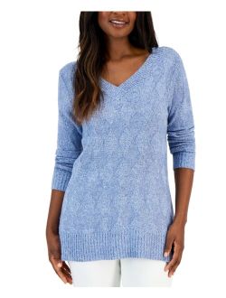 Karen Scott KAREN SCOTT Women's Turbo Box-Stitch Sweater, Created for Macy's