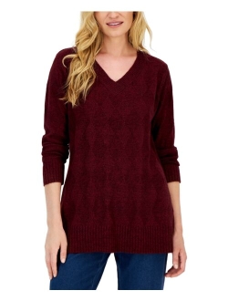 Karen Scott KAREN SCOTT Women's Turbo Box-Stitch Sweater, Created for Macy's