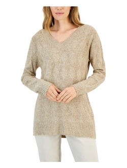 Karen Scott KAREN SCOTT Women's Turbo Box-Stitch Sweater, Created for Macy's