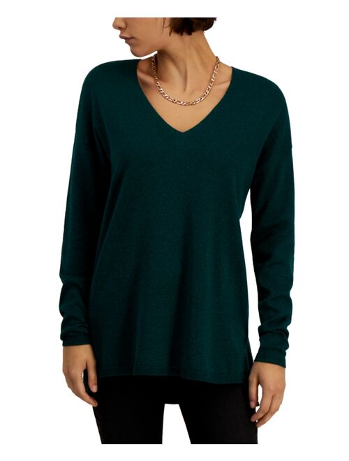 INC International Concepts INC INTERNATIONAL CONCEPTS I.N.C International Concepts Women's Shine V-Neck Long-Sleeve Tunic, Created for Macy's