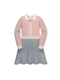 Girls French Blocked Sweater Dress, Infant