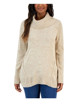 KAREN SCOTT Women's Cowlneck Seamed Sweater, Created for Macy's