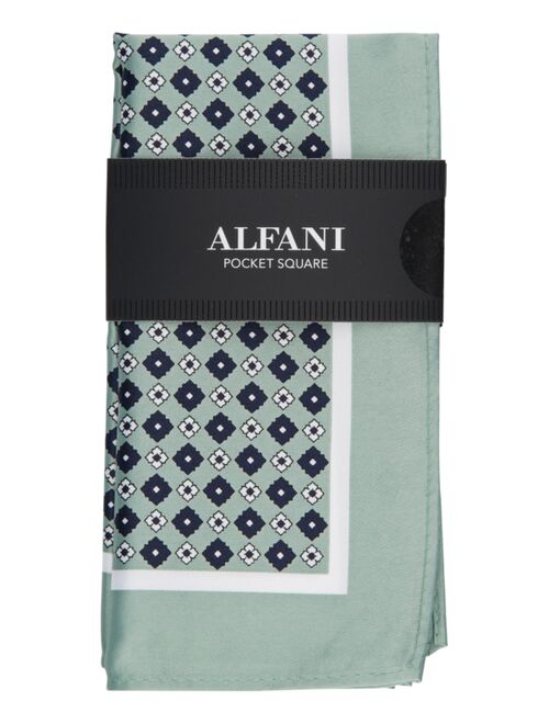 ALFANI Men's Solid Medallion Pocket Square, Created for Macy's