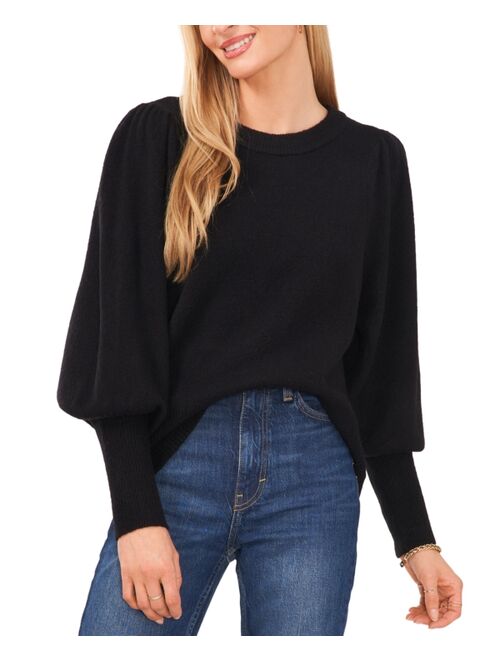 SAM & JESS Women's Crewneck Puffed Sleeve Sweater