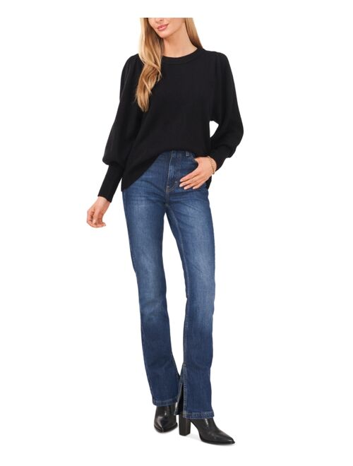 SAM & JESS Women's Crewneck Puffed Sleeve Sweater