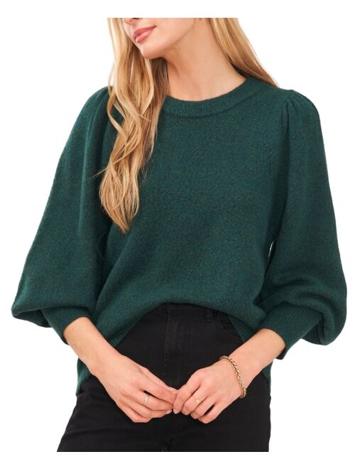 SAM & JESS Women's Crewneck Puffed Sleeve Sweater