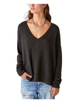 Women's Cloud-Soft V-Neck Long-Sleeve Sweater