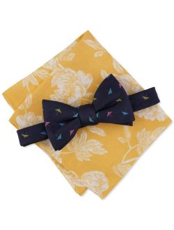 Men's Cocktail Umbrellas Bow Tie & Pocket Square Set, Created for Macy's