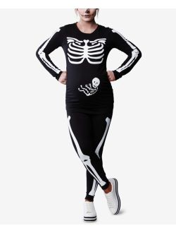 Skeleton Maternity Halloween Costume