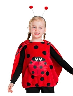 IKALI Ladybug Costume Ballerina Beetle Wings Fancy Dress up Outfit Ladybird Suit