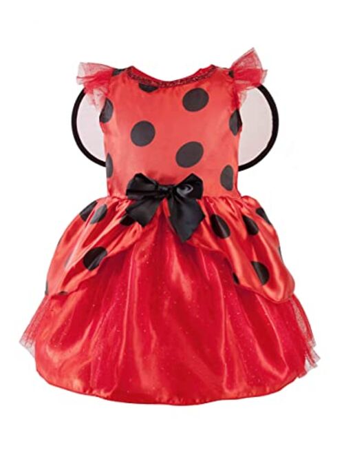 IKALI Ladybug Costume Ballerina Beetle Wings Fancy Dress up Outfit Ladybird Suit