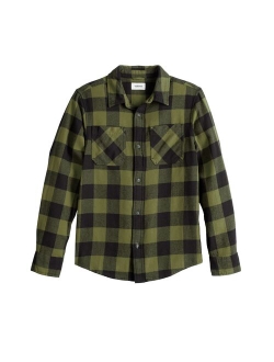 Boys 8-20 Sonoma Goods For Life Plaid Flannel Button-Up Shirt in Regular & Husky