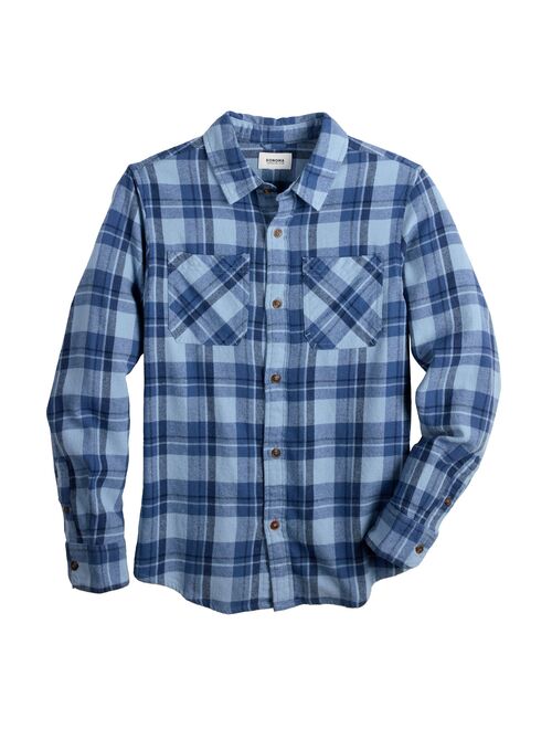 Boys 8-20 Sonoma Goods For Life Plaid Flannel Button-Up Shirt in Regular & Husky