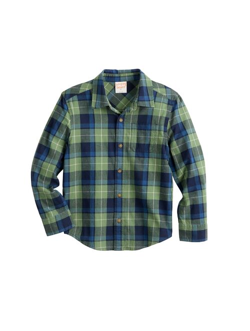 Boys 4-12 Jumping Beans Plaid Button Down Shirt