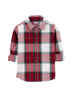 Boys 4-14 Carter's Plaid Button-Front Shirt