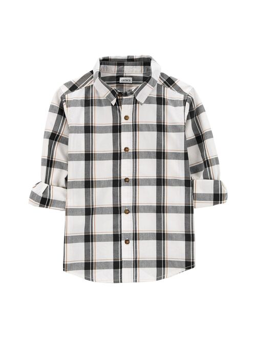 Boys 4-14 Carter's Plaid Button-Front Shirt