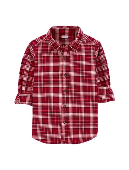 Boys 4-14 Carter's Plaid Button-Front Shirt