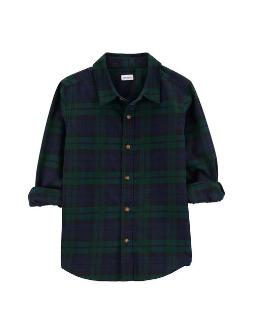 Boys 4-14 Carter's Plaid Button-Front Shirt