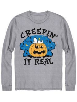 AIRWAVES Hybrid Men's Creepin It Real Cookie Monster Halloween Long Sleeve T-shirt