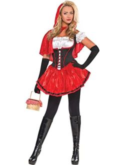 amscan Little Red Riding Hood Halloween Costume for Women, Includes Dress and Capelet