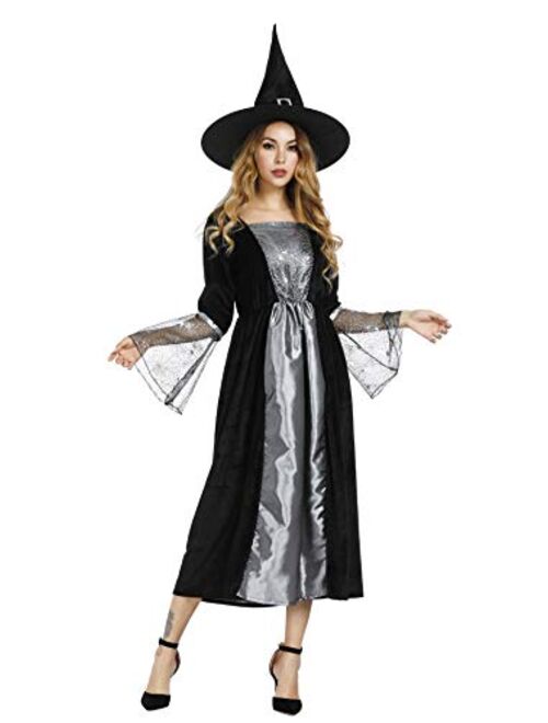 Grebrafan Witch Costume for Women Halloween Costumes Gothic