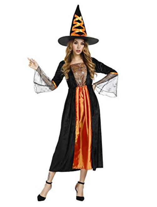 Grebrafan Witch Costume for Women Halloween Costumes Gothic