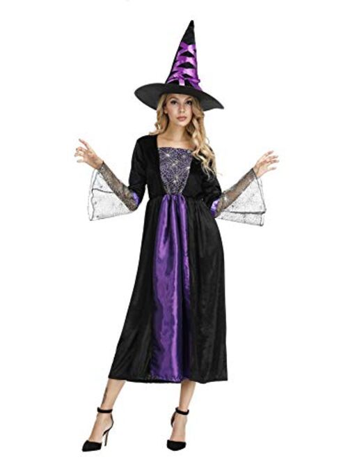 Grebrafan Witch Costume for Women Halloween Costumes Gothic