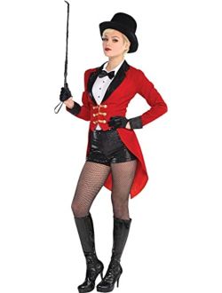 amscan Circus Master Halloween Costume for Women, Includes Jacket, Shorts and Bodysuit