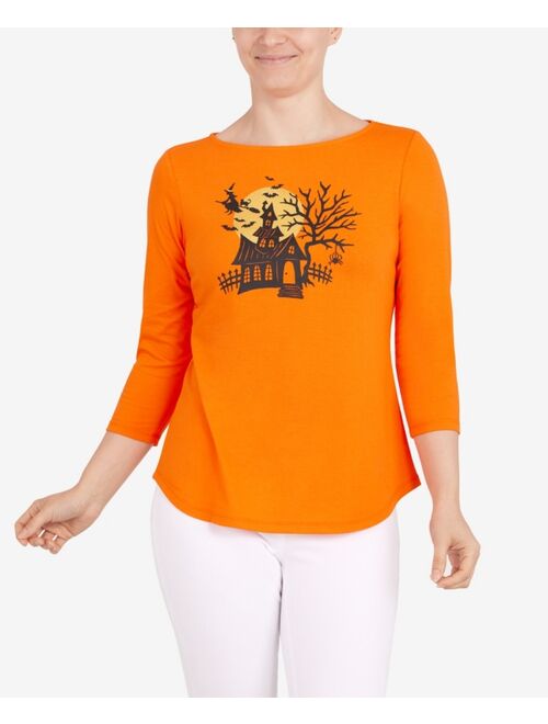 RUBY RD. Petite Size Spooky House Top